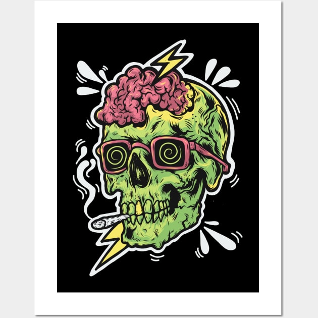 Skull weed Wall Art by Blunts